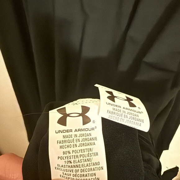 Under Armour Men’s 2XL Long Sleeve Polo Black UA Logo Stretch Golf/Training Top - Picture 8 of 8